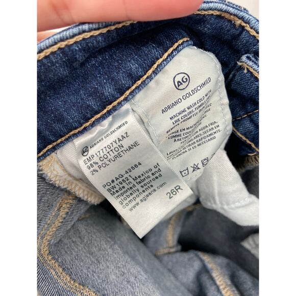 AG Adriano Goldschmied Medium Blue Wash Farrah Ankle Skinny Jeans Size 26R - Picture 7 of 7